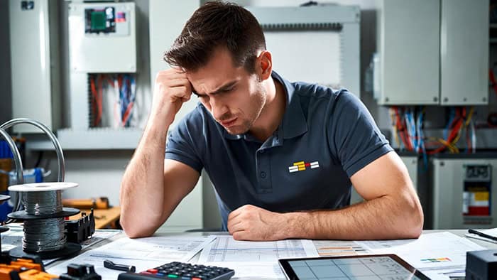 Frustrated HVAC contractor facing business challenges and website performance issues.